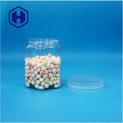 Hexagonal Plastik Permen Kue Kacang Botol Dengan Desain Tutup Sekrup Dan Bagian Bawah Bergelombang