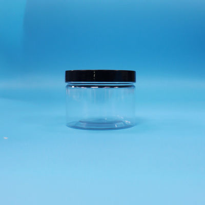 Clear Round Mouth Shape PET Plastik Jar Untuk Biji Teh Hitam Mainan Hadiah Candy Cooike