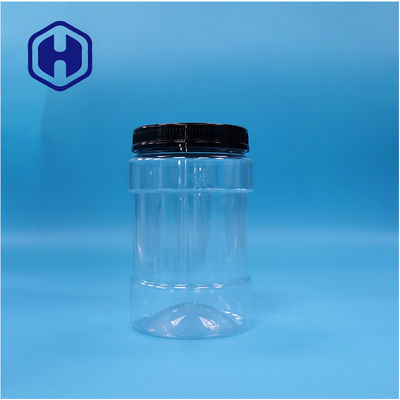 Bulat Plastik transparan PET makanan kelas permen Pepper Nuts Jar Screw Top Lid