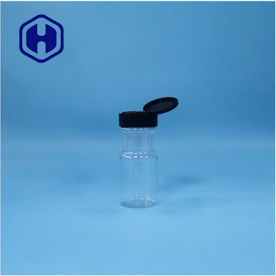 Plastik Transparan Bumbu Garam Merah Pepper Powder Basil PET Jar Flip Top Cap