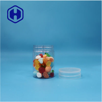 Bulat Plastik PET Transparan Manis Permen Keks Kacang Pepper Food Grade Jar