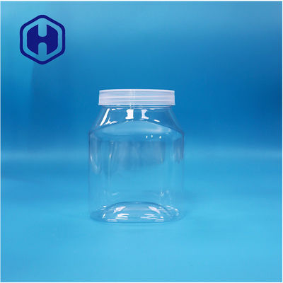 Bentuk Unik Plastik PET Makanan Kering Buah Permen Botol Tutup Atas Sekrup