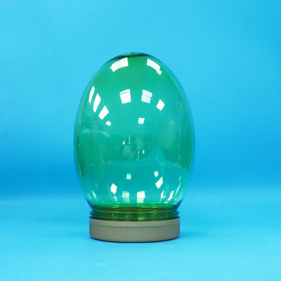 Transparan Unik Bentuk Plastik PET Makanan Kelas Kacang Pistachio Jar Dengan Tutup Sekrup