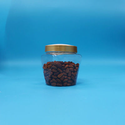 Plastik PET Food Grade Wide Mouth Transparent Cookie Candy Jar Dengan Screw Flat Lid
