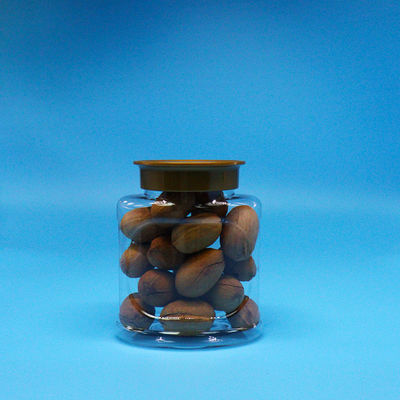 Kosong Airtight Jelas PET Food Grade Plastik Jar Screw Tutup Untuk Makanan Permen Kue Kacang