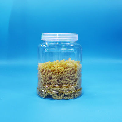 Proof Tamper Putih Cap PET Plastik Clear Jar Untuk Makanan Kacang Permen Noodles Food Grade
