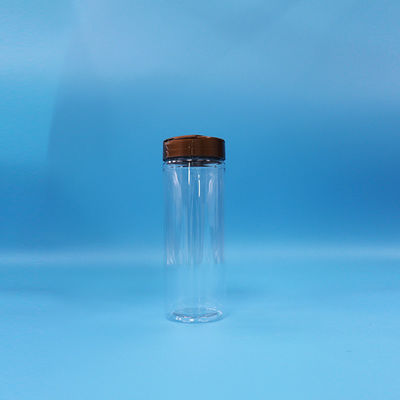 Plastik PET Bulat Bibir lebar Botol rempah-rempah transparan Sifter Caps Pepper bubuk