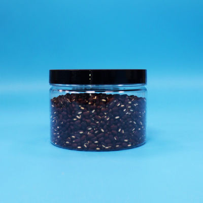 Bulat kecil PET Plastik Food Grade Cookie manis jernih toples sekrup Tutup