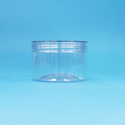 Clear Easy Open Cylinder Plastic PET Jar Screw Lid For Dried Fruit Candy Cookies