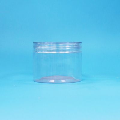 Toples Makanan Transparan PET Plastik Food Grade untuk Permen Kacang Hadiah dengan Tutup Datar Ulir