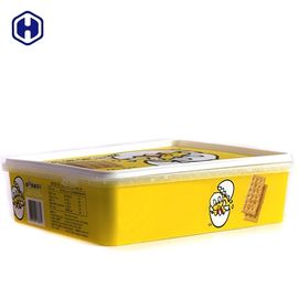 Soda Cracker Square Wadah Makanan Plastik Dalam Pelabelan Cetakan 87OZ 2600ML