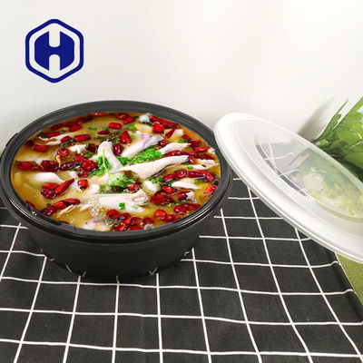 1100ml Makan Siang Buah Mangkuk Salad Plastik Ayam Goreng Dengan Tutup Cetak Kustom