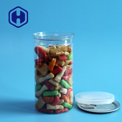 500ml Kaleng Plastik Bening Sayuran Kering Kaleng Makanan Sekali Pakai Pet Canister