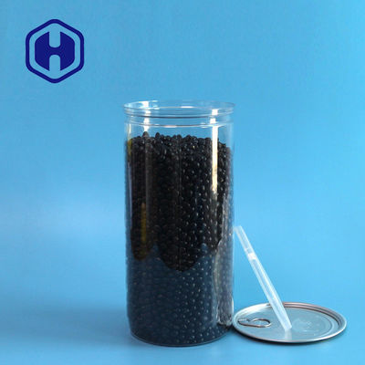 1450ml 49oz Kaleng Plastik Bening Dengan Tutup Aluminium Mudah Terbuka Dan Tutup Plastik