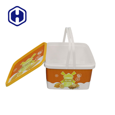 3200L IML Tubs Square Medicine Biscuit Chocolate Food Packaging Plastic Box