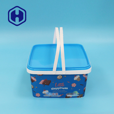 3.2L Keju Plastik Dan Kotak Kemasan Kerupuk Natal Dengan Pegangan Label Kustom