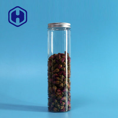 420ml Round Leak Proof Plastic Jar Long Bar Biskuit Kemasan Dengan Tutup Aluminium