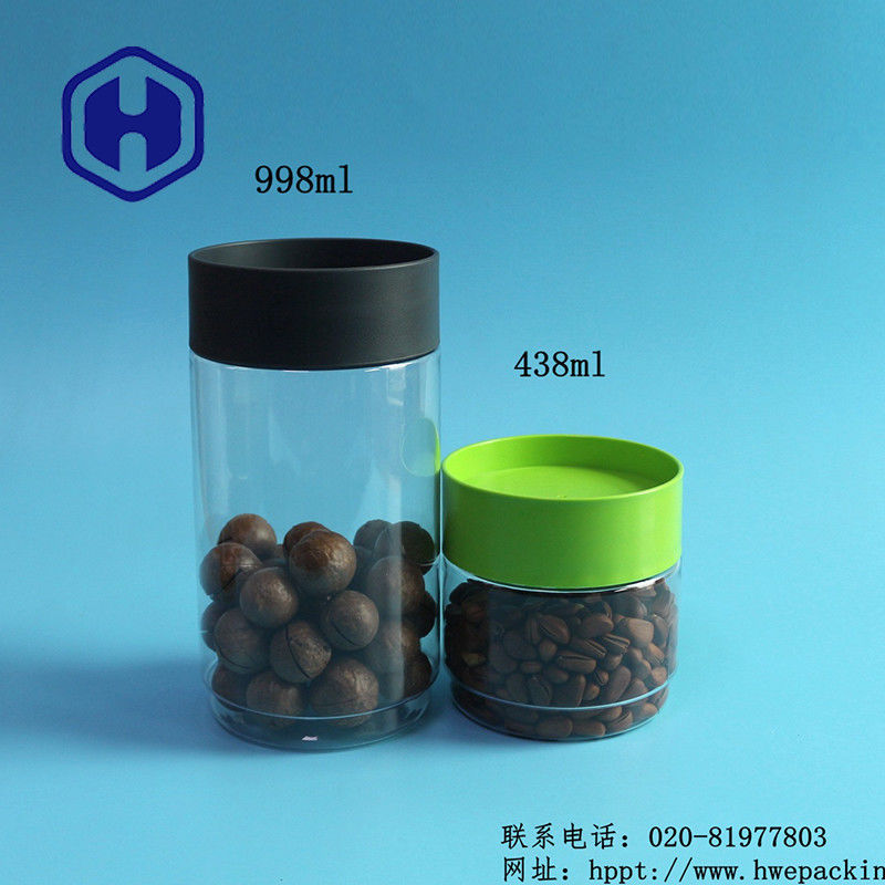 438ml 998ml Toples Plastik Bulat 168mm Tinggi Menyesuaikan Warna