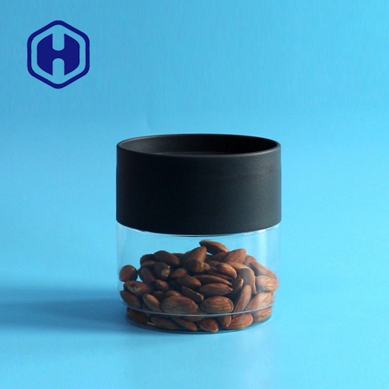 Guci Kemasan Plastik Kustom 13oz Kaleng Oval Datar Dapat Mengeringkan Wadah Penyimpanan Buah PET