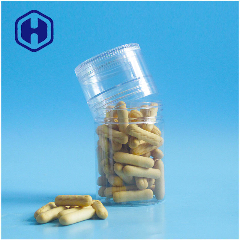 240ml Jar Plastik PET H92mm 2 Lapisan Tutup Sekrup Pasta Jam Bar Biskuit Kosong