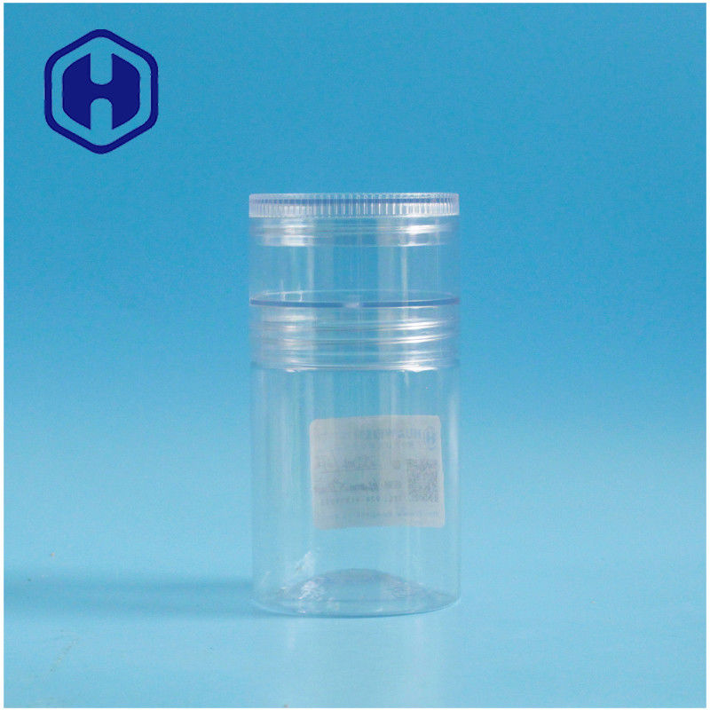 240ml Jar Plastik PET H92mm 2 Lapisan Tutup Sekrup Pasta Jam Bar Biskuit Kosong