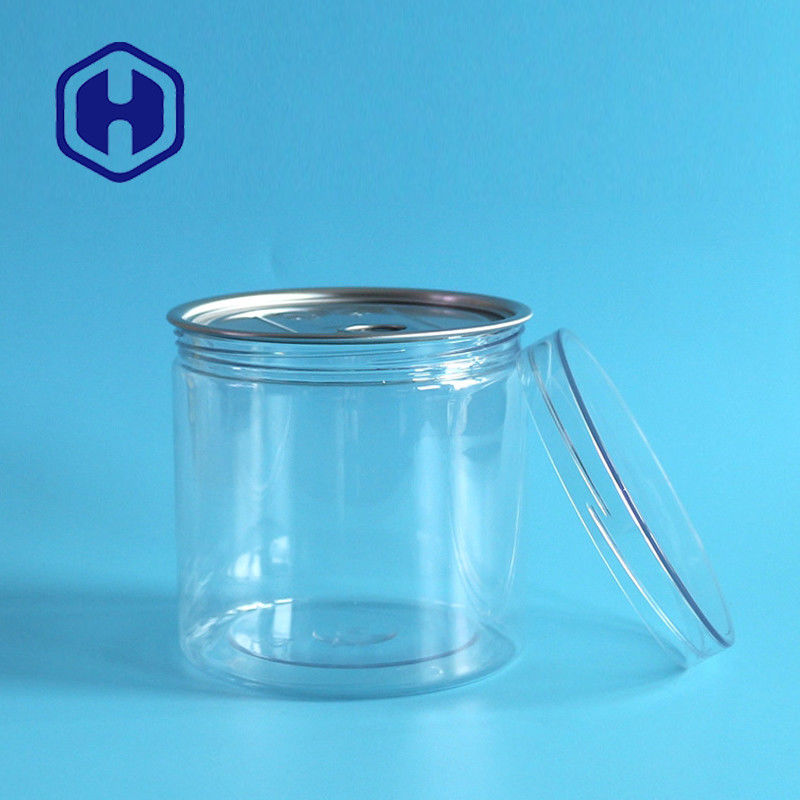 Mulut Lebar 309 # 740ml Makanan Kaleng Kaleng Plastik PET Dengan Tutup Sekrup Aluminium Eoe