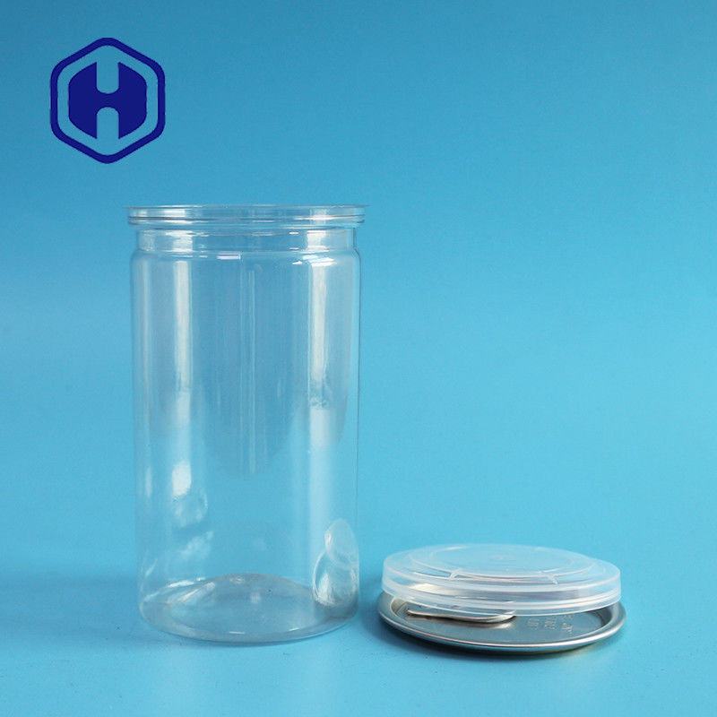 Makanan hewan peliharaan transparan dapat hewan peliharaan mudah terbuka Kaleng Plastik untuk penyimpanan makanan kering kaleng yang efisien