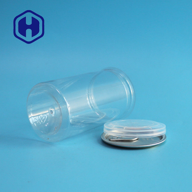 Makanan hewan peliharaan transparan dapat hewan peliharaan mudah terbuka Kaleng Plastik untuk penyimpanan makanan kering kaleng yang efisien