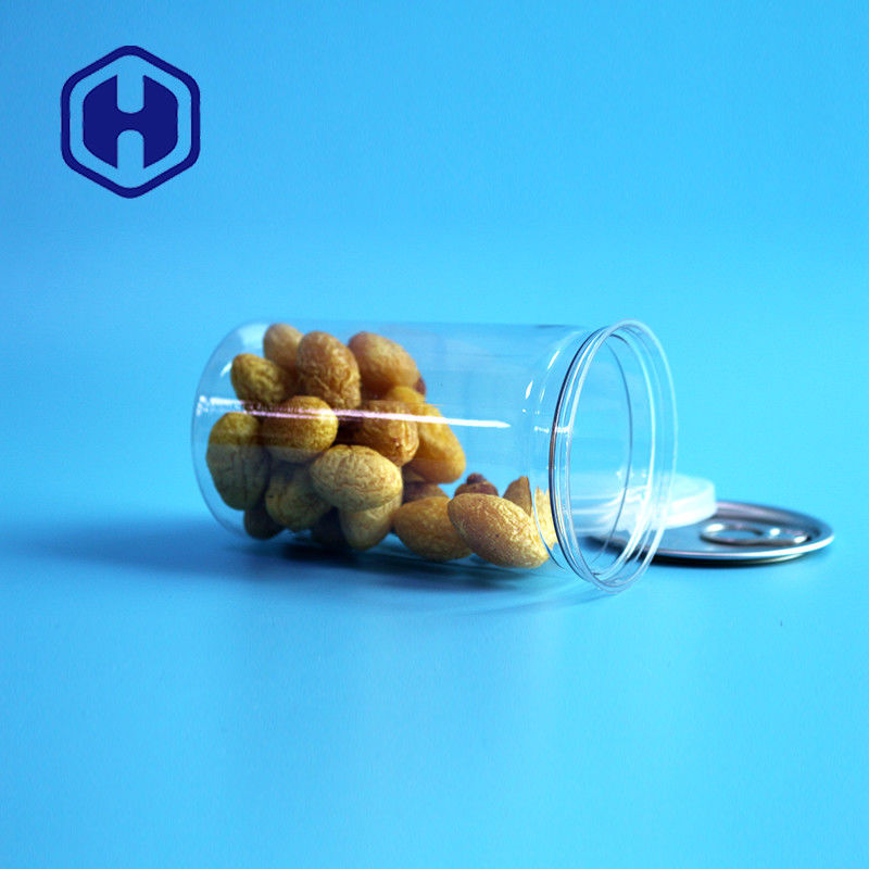 360ml 12oz Buah Kering Rempah-rempah Airtight anti bocor Kaleng plastik dengan mudah membuka tutup