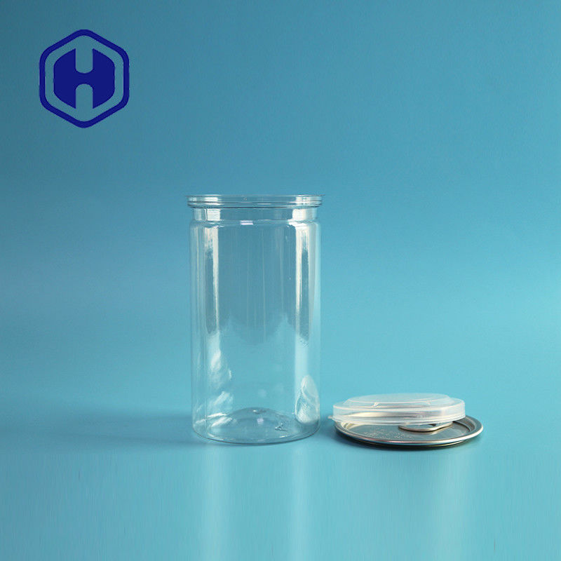 360ml 12oz Buah Kering Rempah-rempah Airtight anti bocor Kaleng plastik dengan mudah membuka tutup