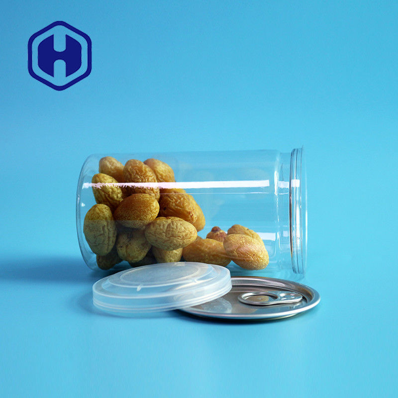 360ml 12oz Buah Kering Rempah-rempah Airtight anti bocor Kaleng plastik dengan mudah membuka tutup