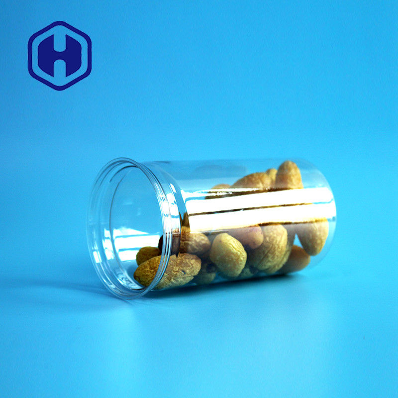 360ml 12oz Buah Kering Rempah-rempah Airtight anti bocor Kaleng plastik dengan mudah membuka tutup