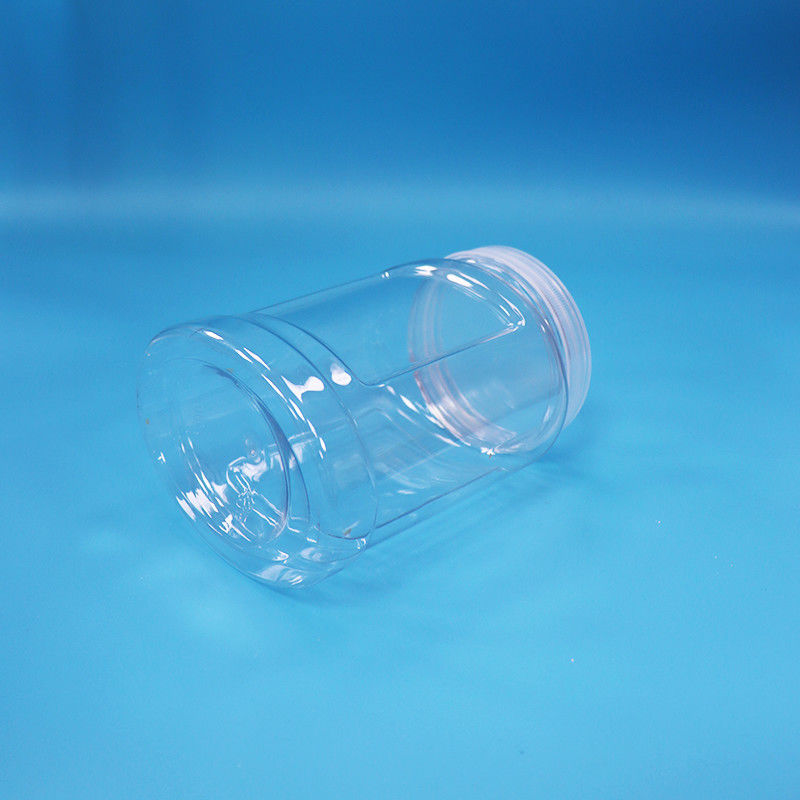 Food Grade Tamper Proof Cap clear PET Plastik Jar untuk Makanan Kacang-kacangan Candy Noodles