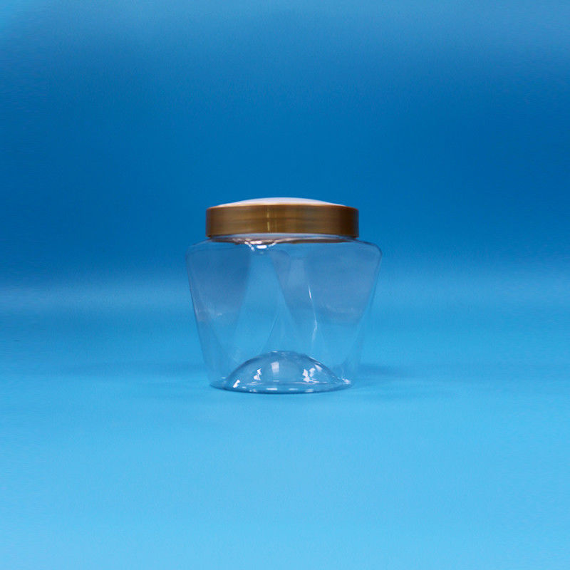 mulut lebar Plastik PET Food Grade Transparan Baby Food Candy Jar Screw Flat Tutup