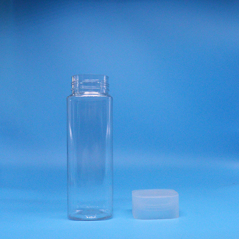 Snack Candy Clear Square Wide Mouth Food Grade PET Plastik Jar Screw Top Lids