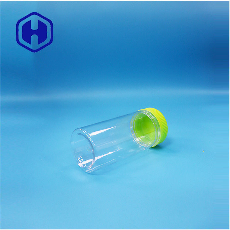 Makanan Pengering Bulat Jelas Permen Kado Plastik Kacang-kacangan Kacang Gula PET Jar Screw Top Lid