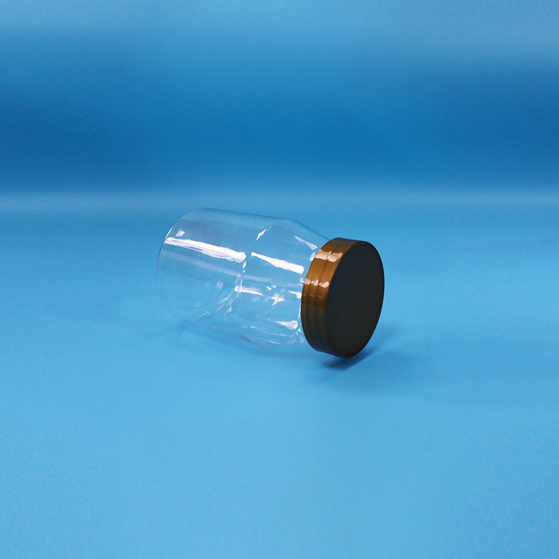 Jelas Bulat Besar-mulut Biskuit Permen bayi Makanan Loading PET Plastik Jar Screw Cap