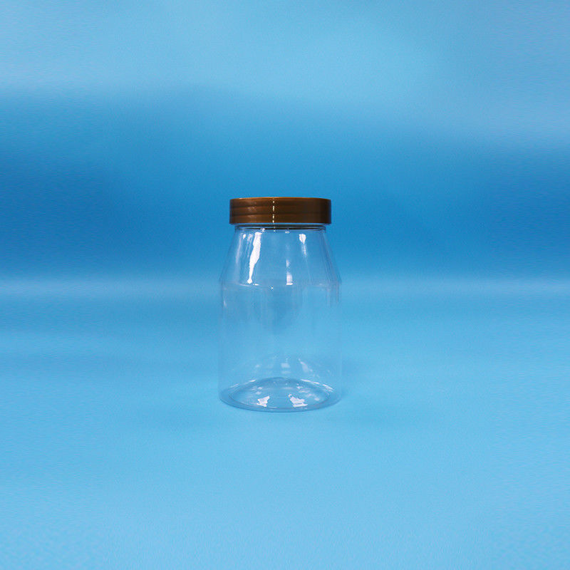 Jelas Bulat Besar-mulut Biskuit Permen bayi Makanan Loading PET Plastik Jar Screw Cap