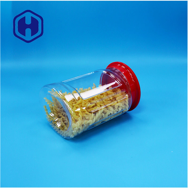 Oval PET Kacang plastik Kacang Kedelai Pepper Cookie Biskuit Makanan Kering Jar Screw Top Lid