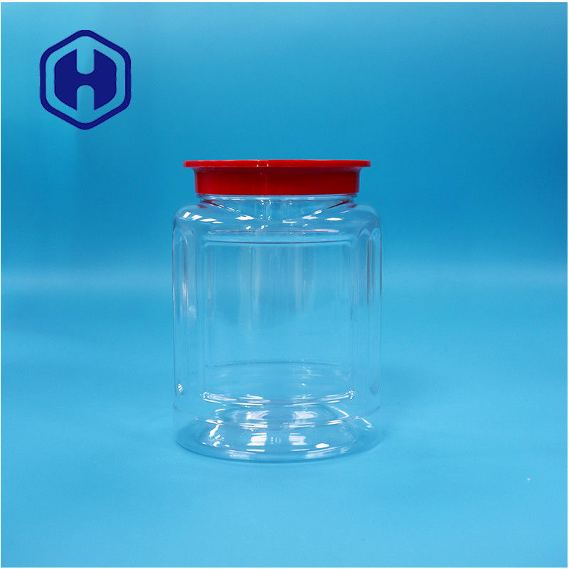Oval PET Kacang plastik Kacang Kedelai Pepper Cookie Biskuit Makanan Kering Jar Screw Top Lid