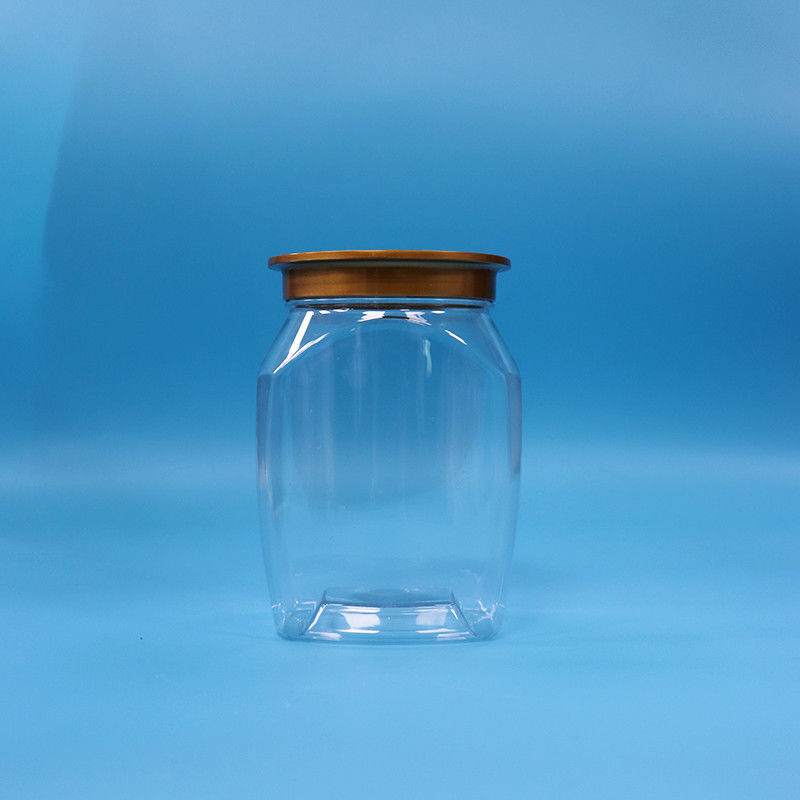 Kualitas Baik Makanan Bayi Plastik PET Jelas Penyimpanan Makanan Permen Keks Jar Seal Tutup