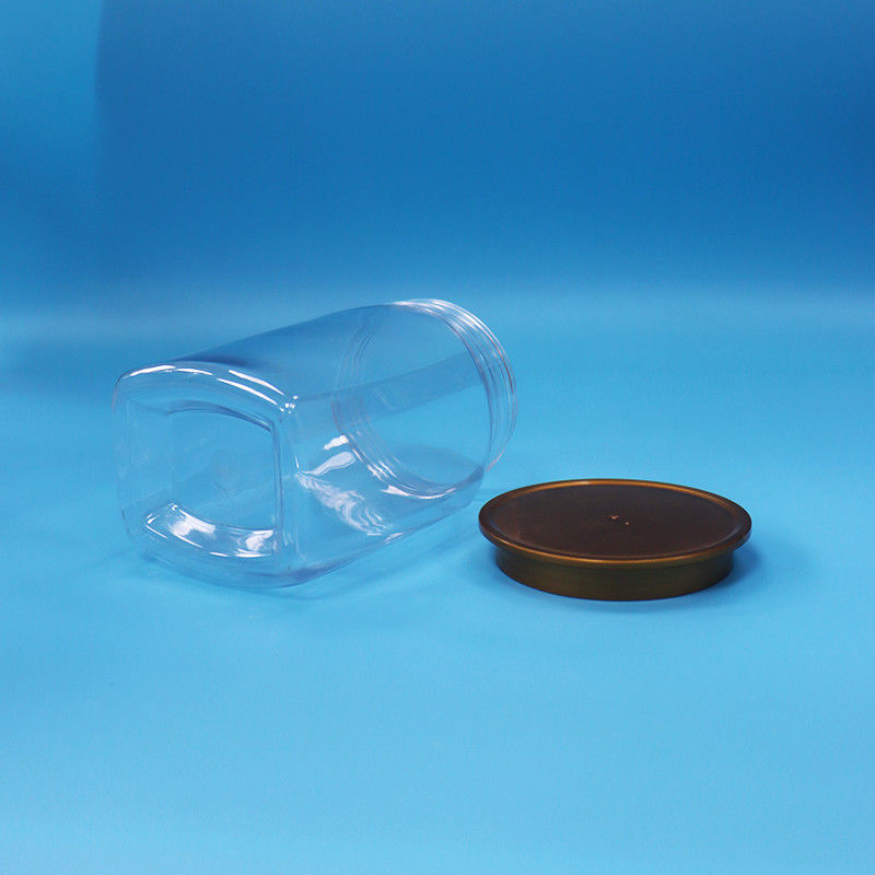 Kualitas Baik Makanan Bayi Plastik PET Jelas Penyimpanan Makanan Permen Keks Jar Seal Tutup