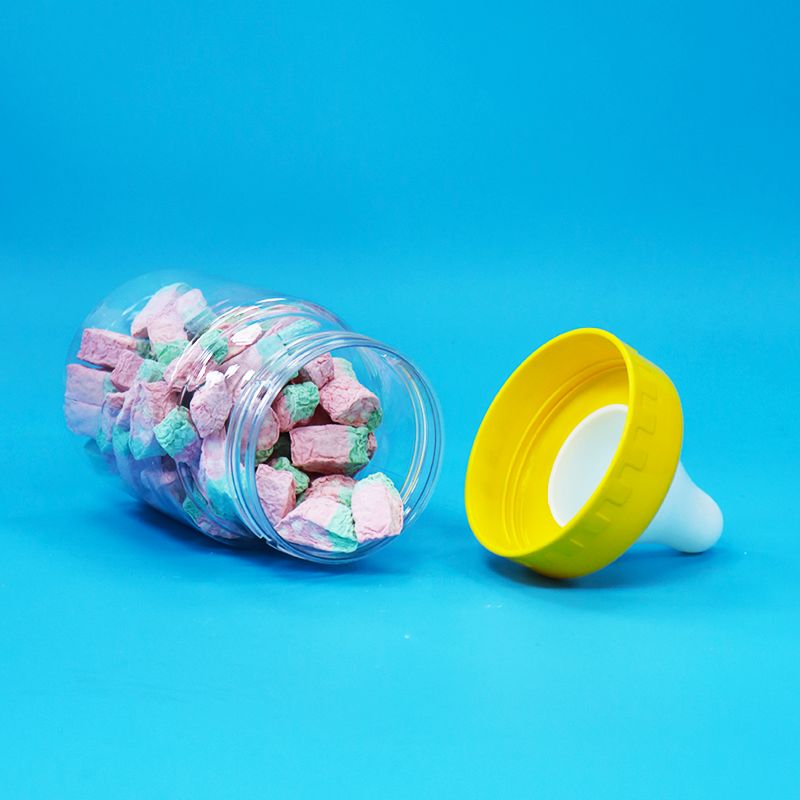 Grade Makanan Transparan PET Plastik Disegel Jar Screw Cap Untuk Makanan Permen Kue