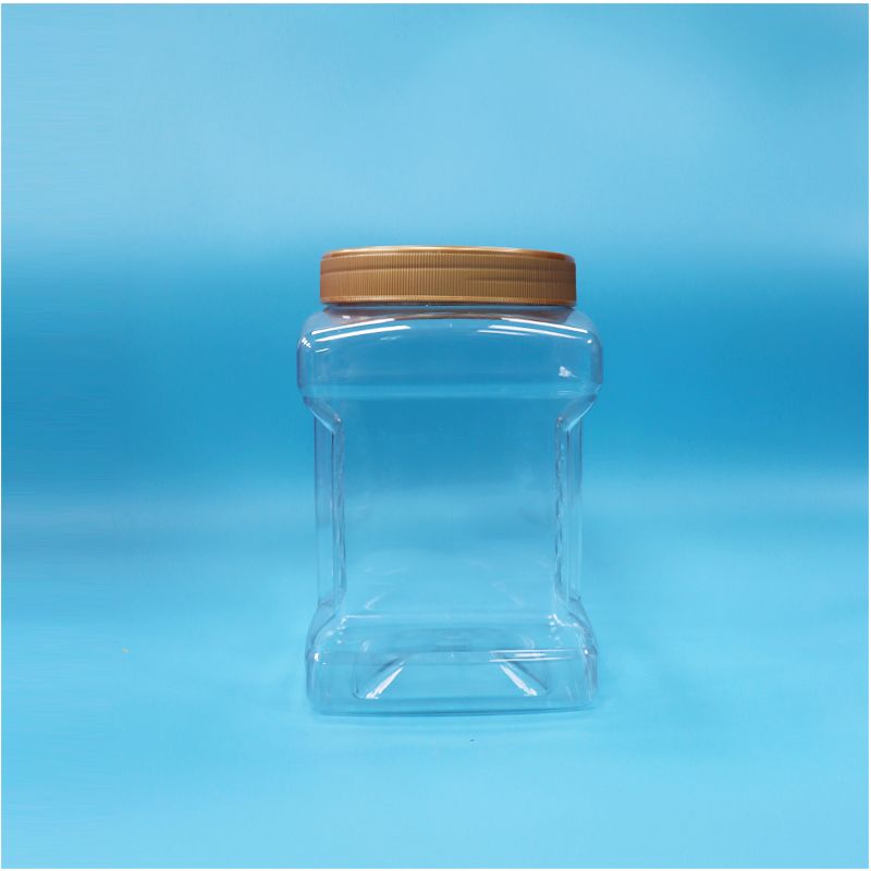 Toples PET Food Grade dengan Tutup Ulir Transparan untuk Nori Cincang, Buah Prem Merah Kering, Kacang-kacangan