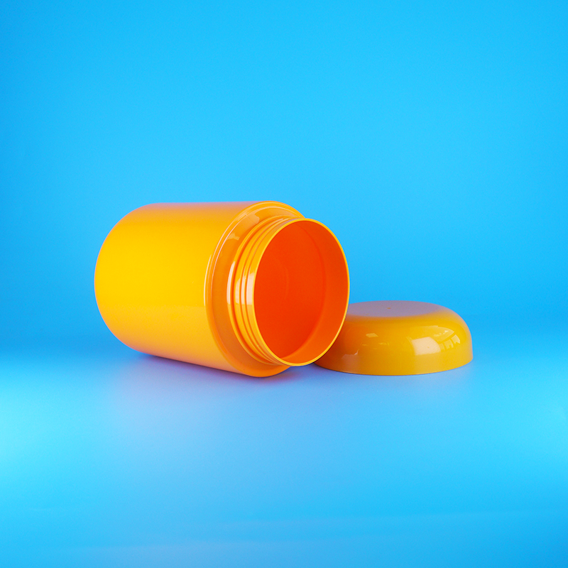 Toples Permen Jeruk Plastik PET Bentuk Bulat Kedap Udara Tutup Ulir Jeruk