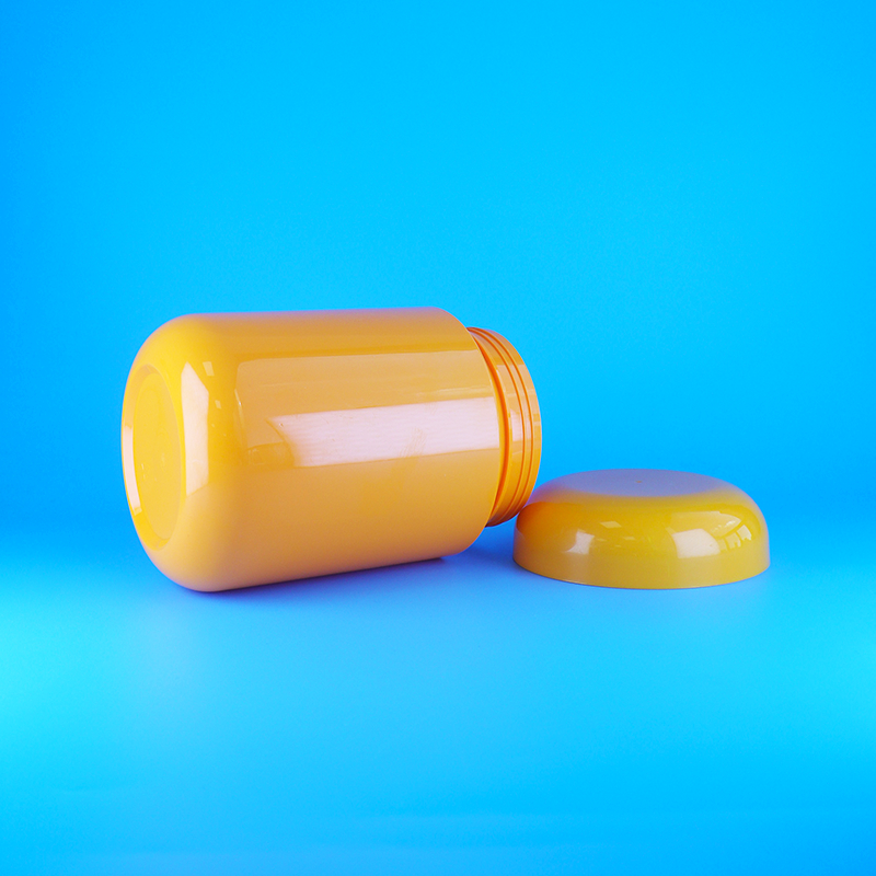 Toples Permen Jeruk Plastik PET Bentuk Bulat Kedap Udara Tutup Ulir Jeruk