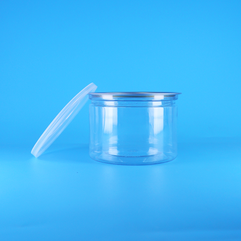 Tutup Mudah Buka Bulat PET Plastik untuk Kemasan Makanan Permen Kue Camilan Teh Kaleng