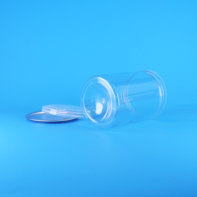 Toples Permen Yogurt Plastik PET Bulat Transparan Bebas BPA, Makanan Bayi, Biskuit, Tutup PE