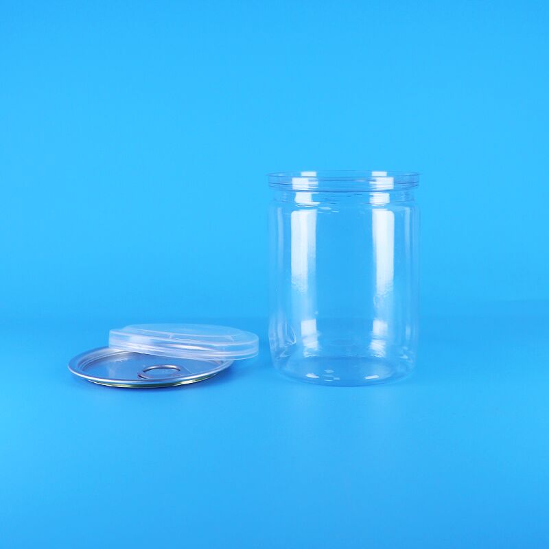 Kacang Tanah Hutan Liar Organik Makanan Kering Tabung Plastik Ujung Mudah Dibuka Kaleng Popcorn PET Bening