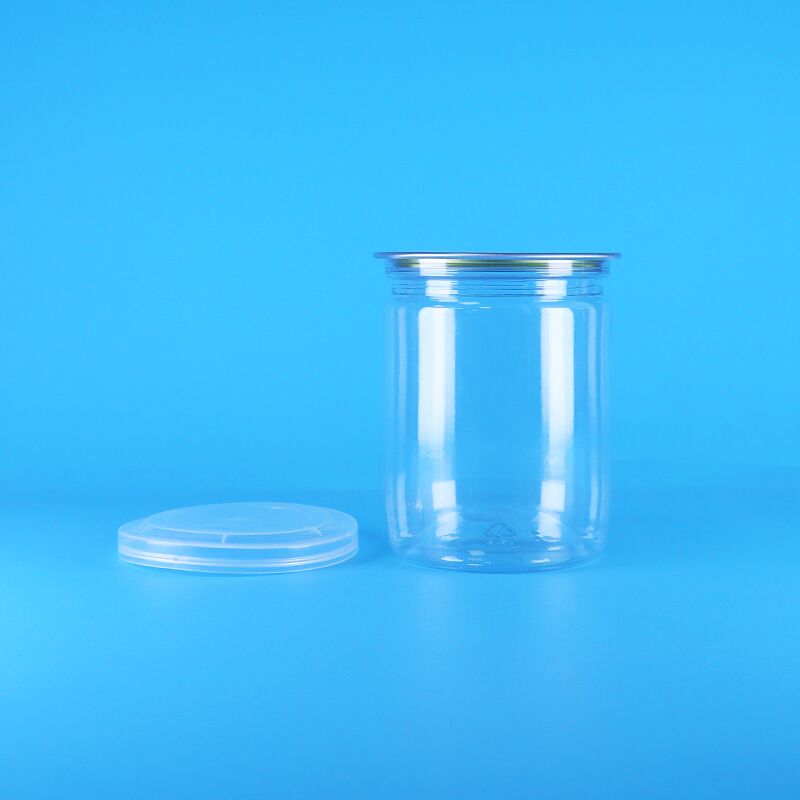 Kacang Tanah Hutan Liar Organik Makanan Kering Tabung Plastik Ujung Mudah Dibuka Kaleng Popcorn PET Bening